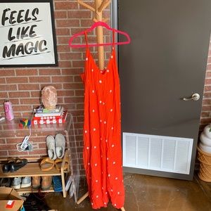 🔥 Free People Red Polka Dot Dream Big Jumpsuit